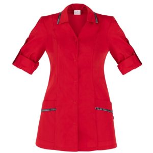 PRIMULA casacca da donna rossa con inserti a contrasto M/L