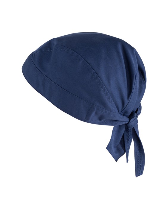 MARTE bandana in misto cotone marrone e blu - immagine 2