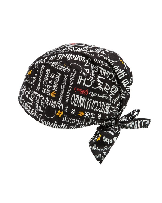 MARTE bandana in cotone fantasia menù