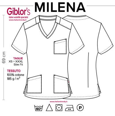 MILENA casacca da donna con scollo a V, M/C per medicale/spa/centro estetico - immagine 9