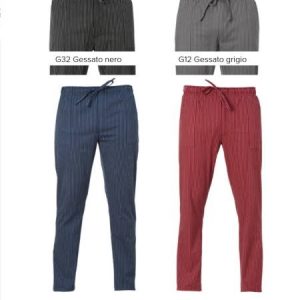 ENRICO pantalone da uomo in cotone gessato