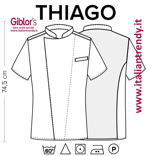 THIAGO giacca da uomo cucina M/C con rete traspirante - immagine 12