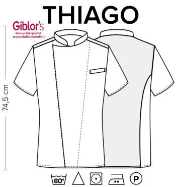 THIAGO giacca da uomo cucina M/C con rete traspirante - immagine 2