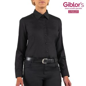 FARA camicia da donna nera slim fit