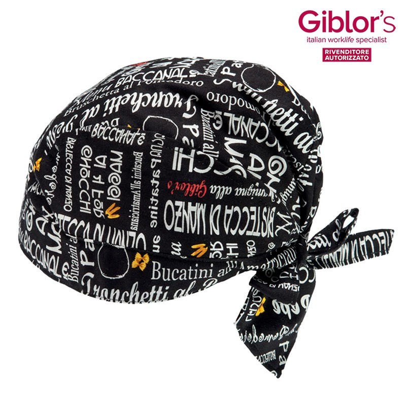 MARTE bandana in cotone fantasia menù - immagine 2