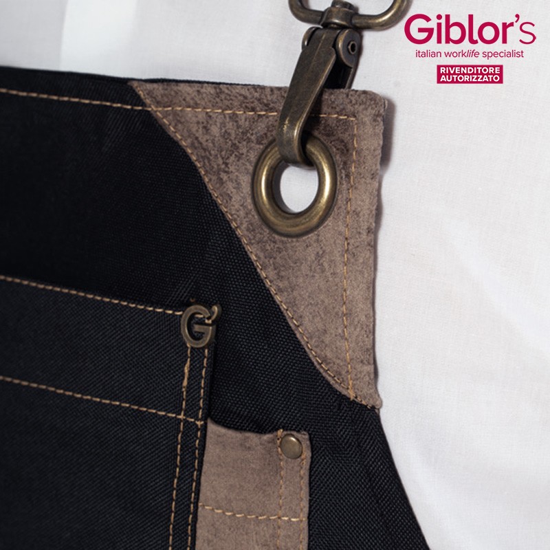 PICASSO grembiule professionale impermeabile con moschettoni e inserti in alcantara - immagine 2