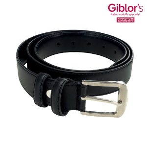 CINTURA nera in pelle da uomo classica alta 3,5 Cm