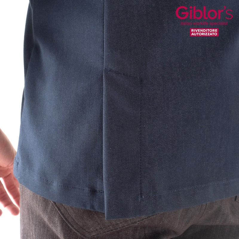 ERIC giacca da uomo chef leggera con bottoni nascosti e allacciatura laterale - immagine 3