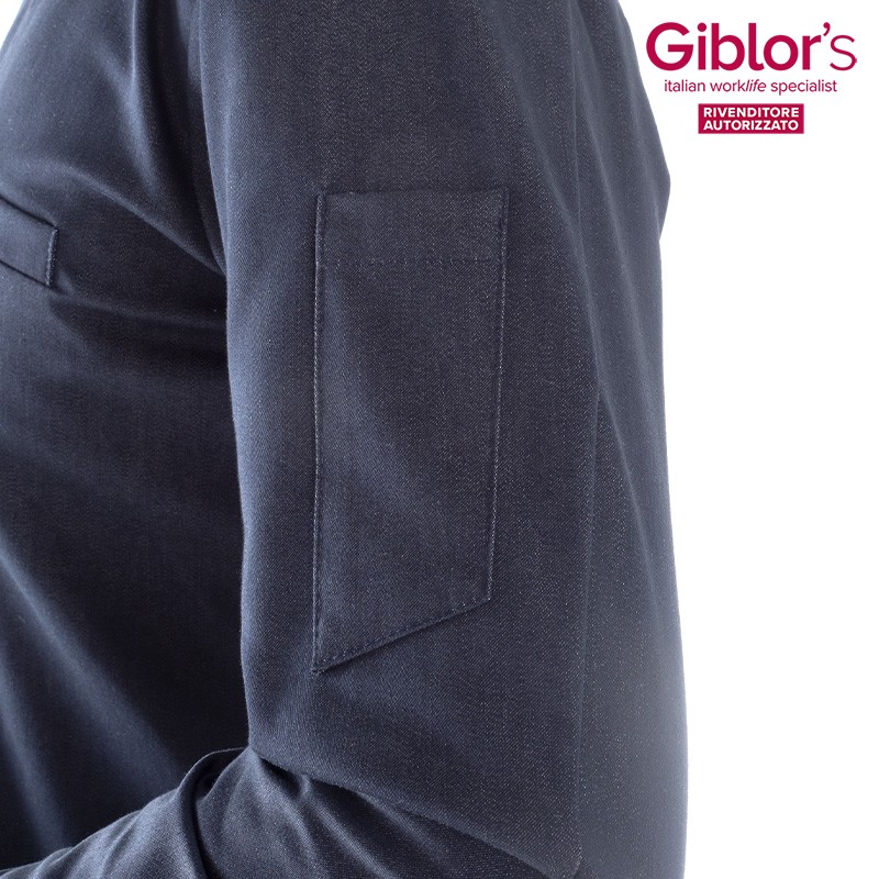 ERIC giacca da uomo chef leggera con bottoni nascosti e allacciatura laterale - immagine 6