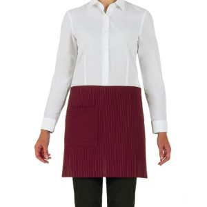 NAPOLI grembiule corto da sala, gessato vari colori, una tasca