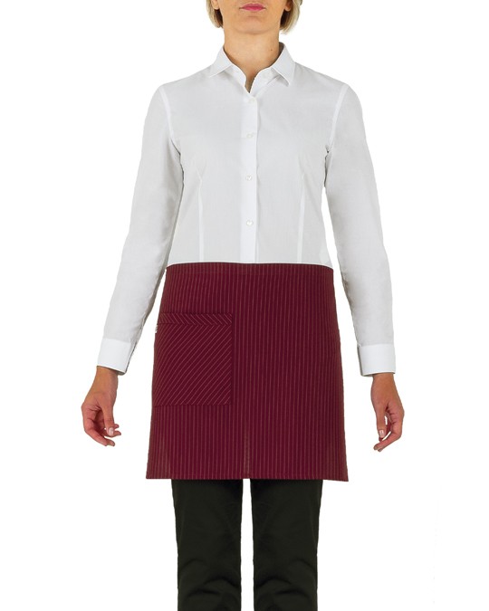 NAPOLI grembiule corto da sala, gessato vari colori, una tasca