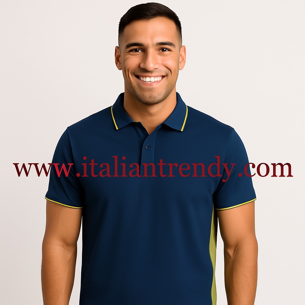 Polo Re-use Re-work - Poliestere Riciclato, Dettagli a Contrasto, Taglie S-4XL - immagine 2