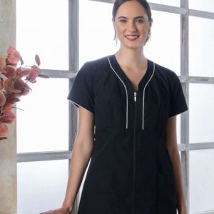 PINES casacca da donna con cerniera e scollo a V,  M/C