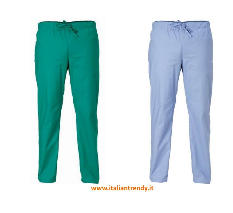 ALAN pantalone unisex disponibile verde chirurgo o azzurro