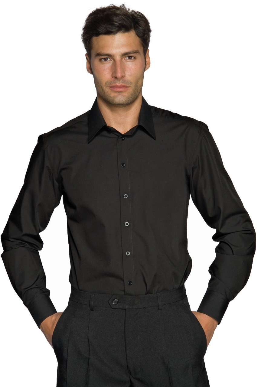 CARTAGENA - Camicia uomo in cotone elasticizzato bianca o nera - immagine 2