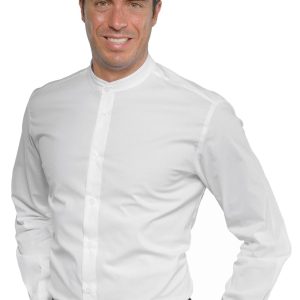 DETROIT - Camicia unisex coreana in cotone alasticizzato manica lunga o corta