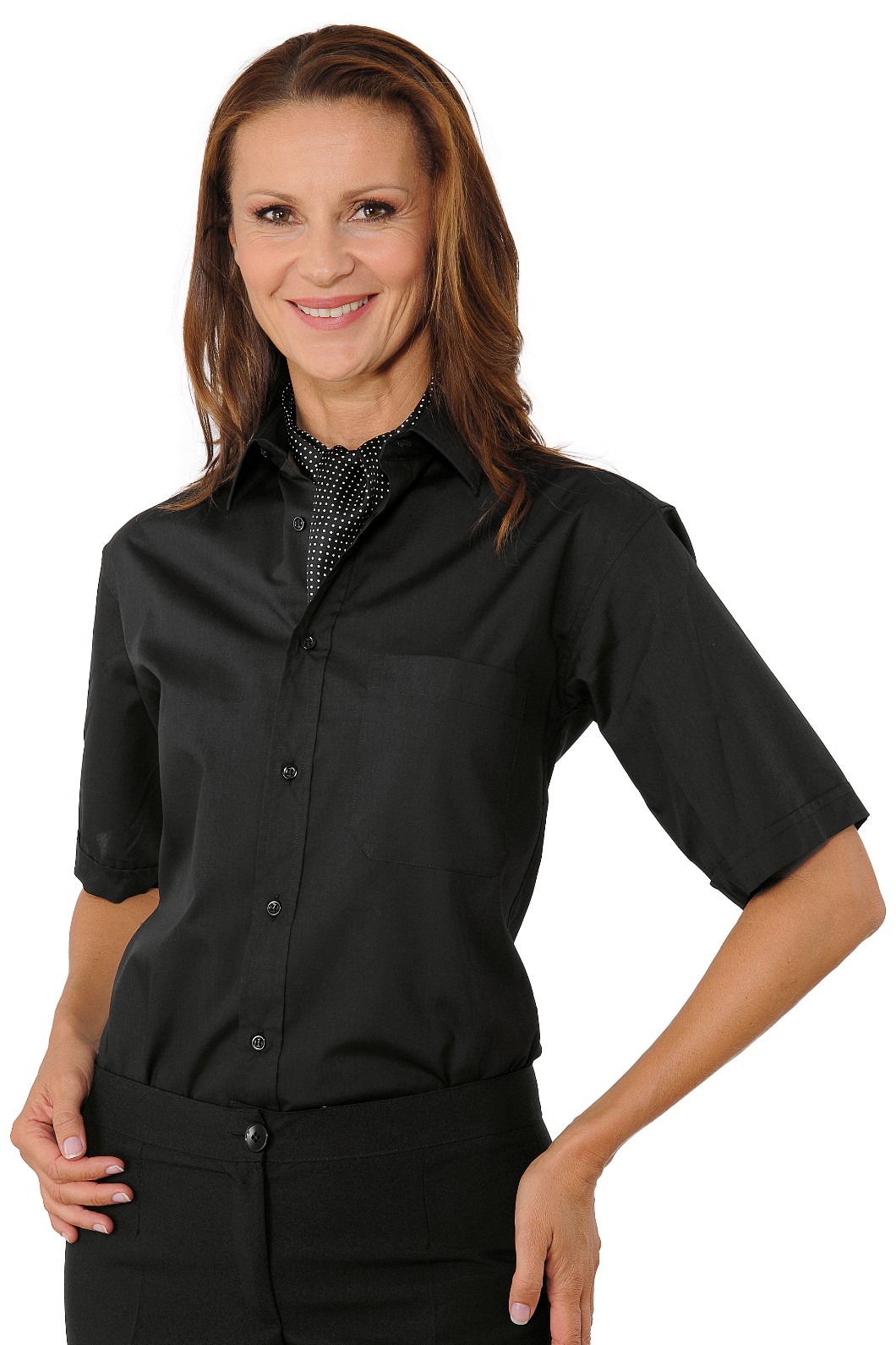 062301 - Camicia classica nera manica lunga - immagine 2