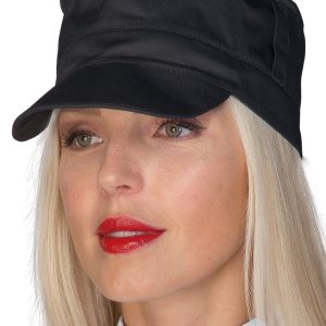 CHARLY - Cappello nero con rete per settore alimentare