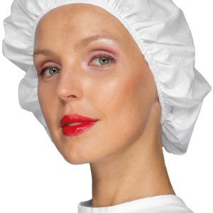 Cuffia Alimentare Monouso Bianca Fresca Traspirante e Lavabile Box da 10 PZ