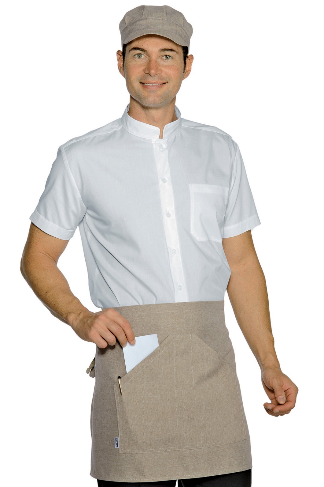 ORLEANS - Grembiule a vita con tasche beige o Grigio cm. 70 x 46 - immagine 2