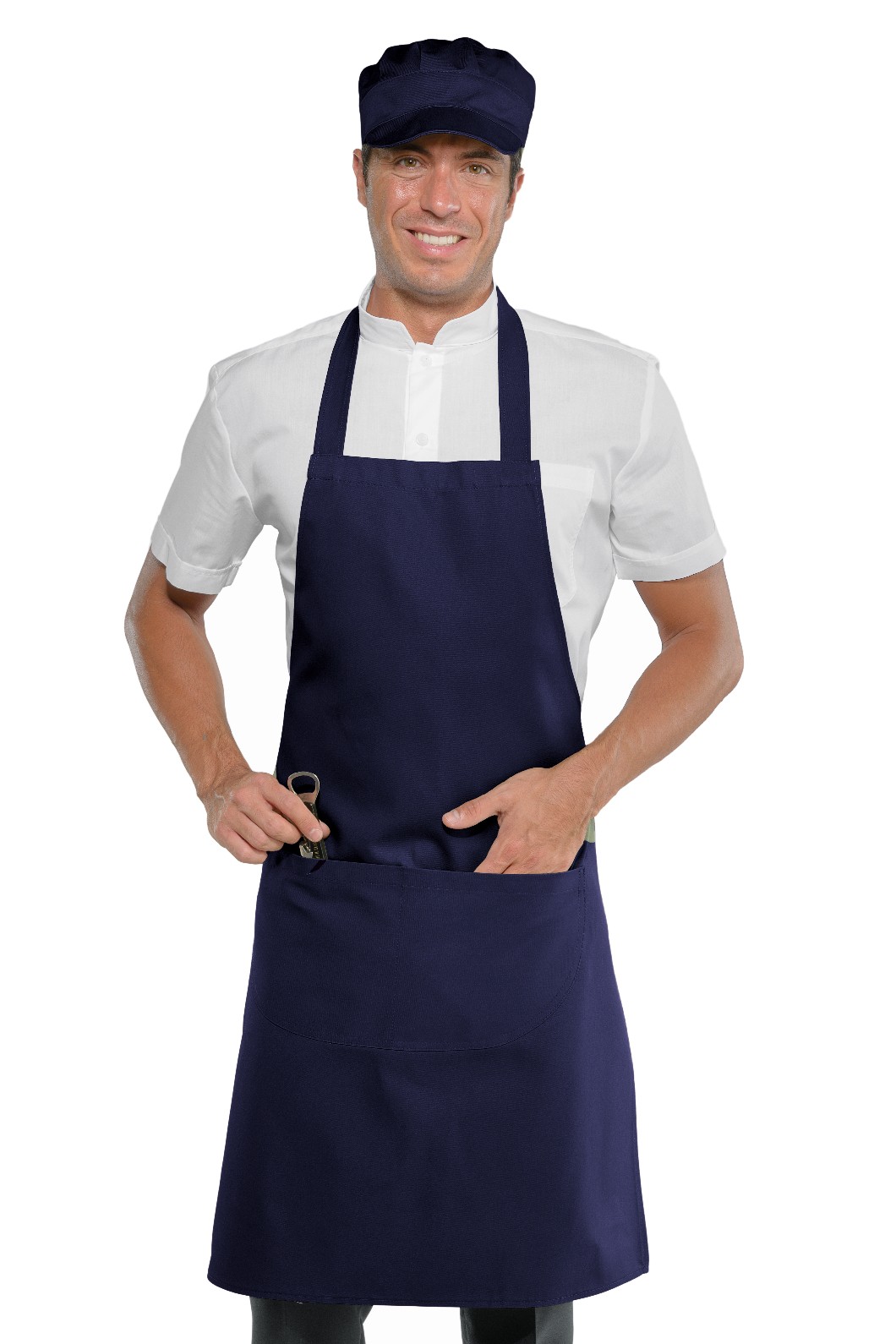 087003 - Grembiule con pettorina cm. 70x90 in 14 Colori 195 gr Misto Cotone - immagine 3