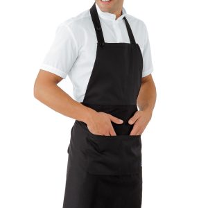 DAYTONA - Grembiule Con Pettorina Bar Gelateria Ristorante Parannanza Nero o Bordeaux  CM.95X95