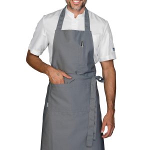 BOMBAY - Grembiule con pettorina Extralarge Grigio, Nero o Bianco cm. 100  x 105