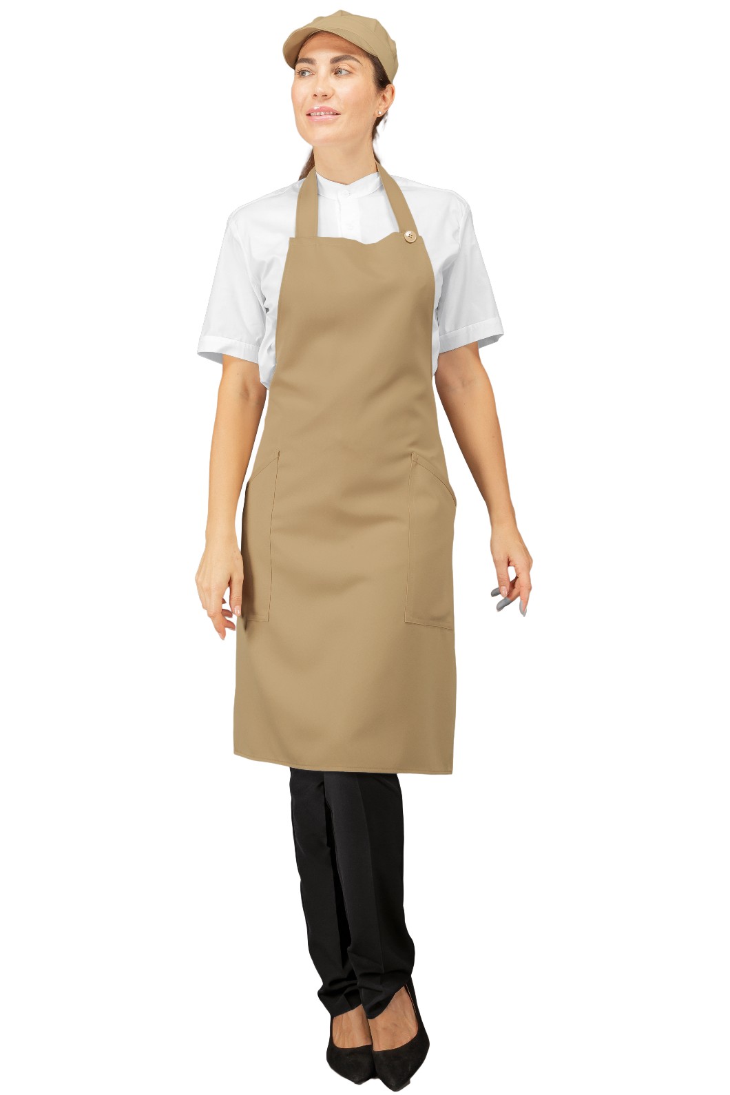 CHAMPAGNE - Grembiule con pettorina con tasche 220 gr - immagine 10