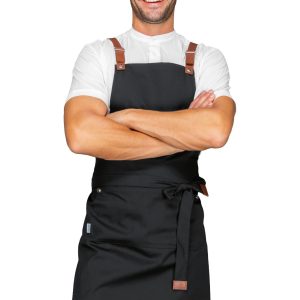 MEXICO - Grembiule con pettorina in 4 varinti di colori con inserti in pelle