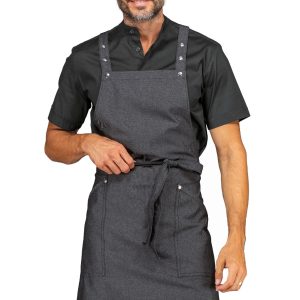 WATSON - Grembiule con pettorina espalline incrociate sulla schiena in 4 colori