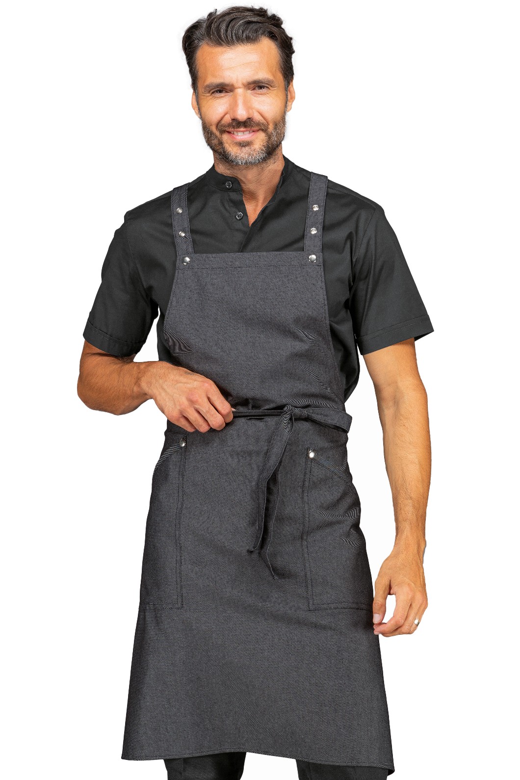 WATSON - Grembiule con pettorina espalline incrociate sulla schiena in 4 colori