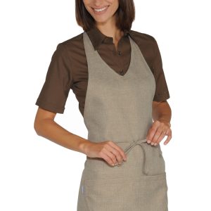 MAGIC - Grembiule con pettorina corto effetto Juta