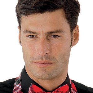 104161 - Papillon Fantasia Quadri, Grigio, Rosso, Bianco, Nero