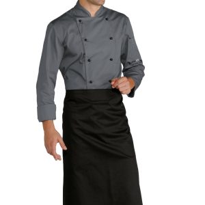 DOC- Grembiule a vita lungo cm. 100X90 bianco o nero senza tasche