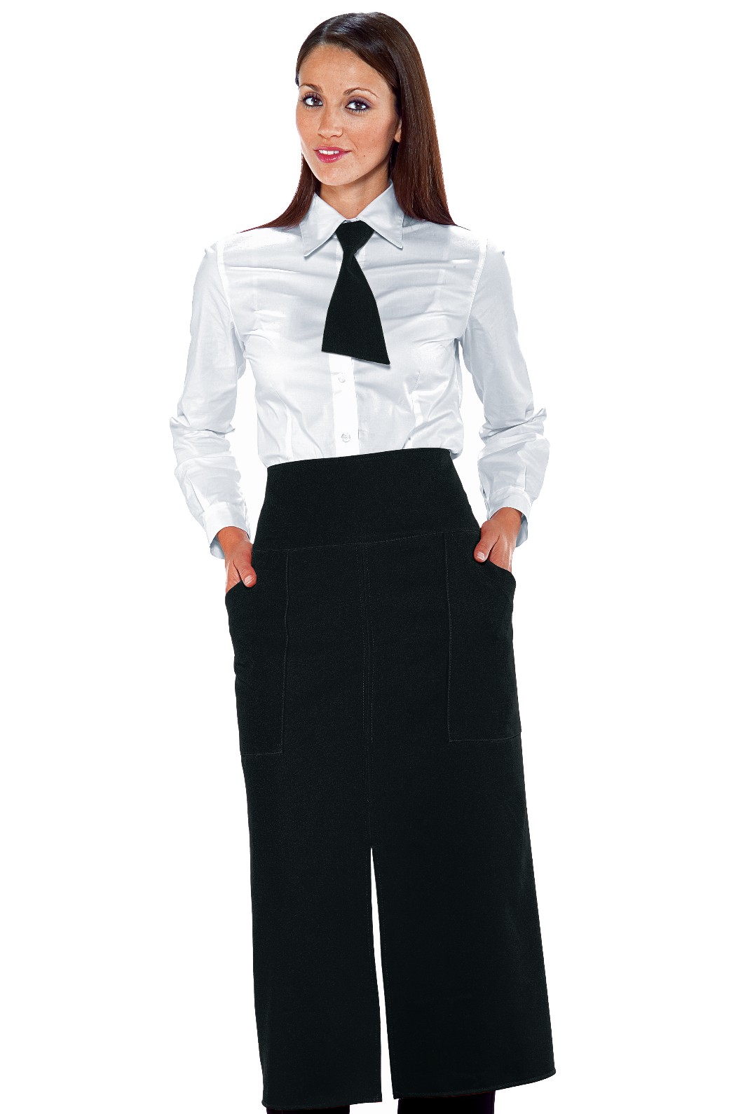 VERSAILLES - Grembiule a vita lungo cm. 92X88 con spacco da Sala 6 Colori