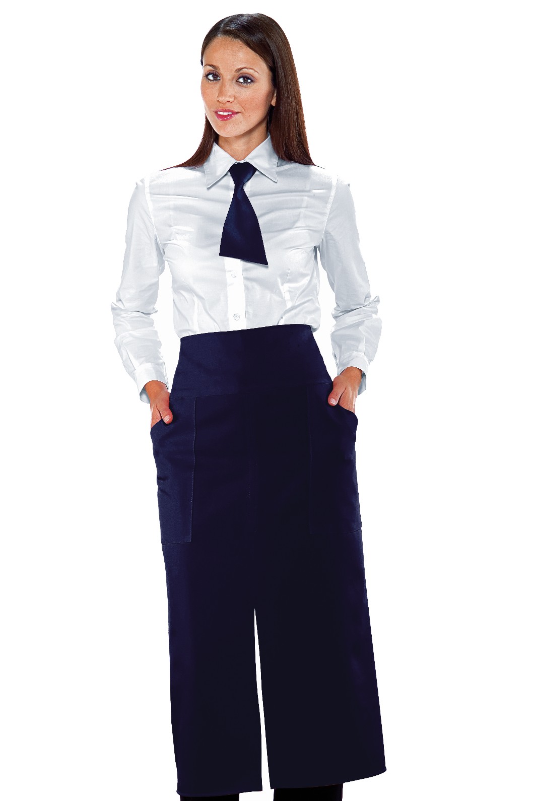 VERSAILLES - Grembiule a vita lungo cm. 92X88 con spacco da Sala 6 Colori - immagine 2