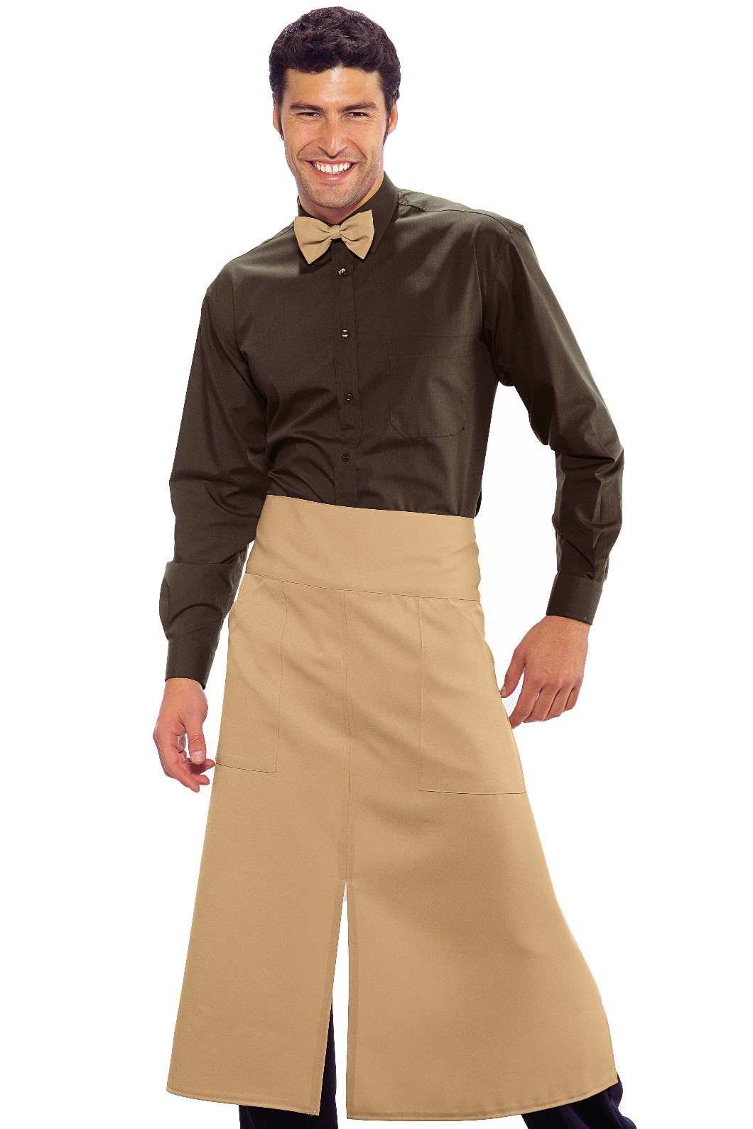 VERSAILLES - Grembiule a vita lungo cm. 92X88 con spacco da Sala 6 Colori - immagine 4