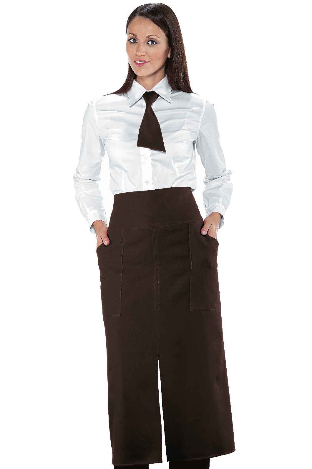 VERSAILLES - Grembiule a vita lungo cm. 92X88 con spacco da Sala 6 Colori - immagine 5