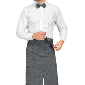 VERSAILLES - Grembiule a vita lungo gessato grigiocm. 92X88 con spacco