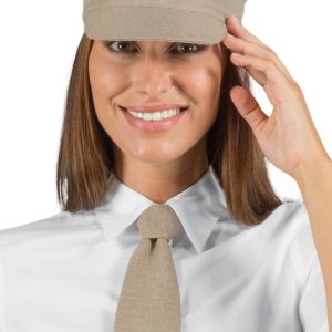 115716 - Cravattino donna corto effetto juta natural o gessato