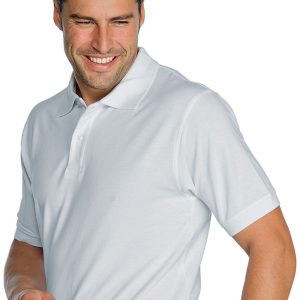 125000 - Polo in piquet di cotone a maniche corte bianca o nera