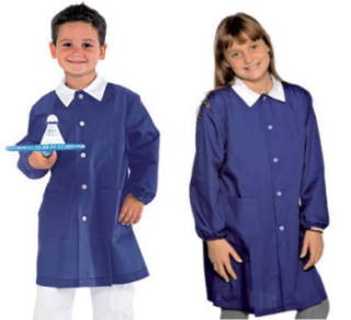 Grembiule Nero o Blu Bambina o Bambino da 6 a 11 anni Per Scuola Collegio Divisa - immagine 4