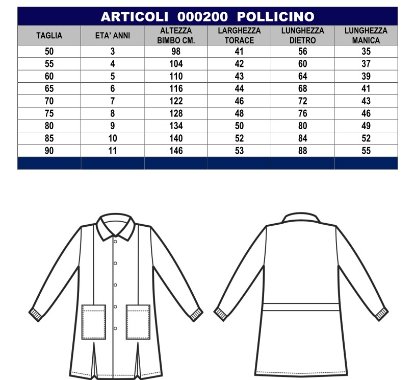 Grembiule Bambino Bambina da 3 a 6 Anni per Asilo Scuola Collegio Divisa 7 colori - immagine 12