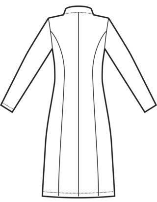 Camice con Collo alla Coreana Bianco Slim da Donna Per Medico Farmacista 3 Varianti - immagine 5