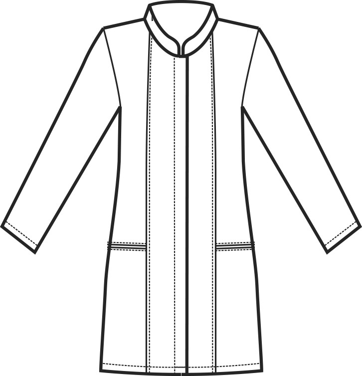 LIONE casacca medicale/estetica donna collo coreana - immagine 5