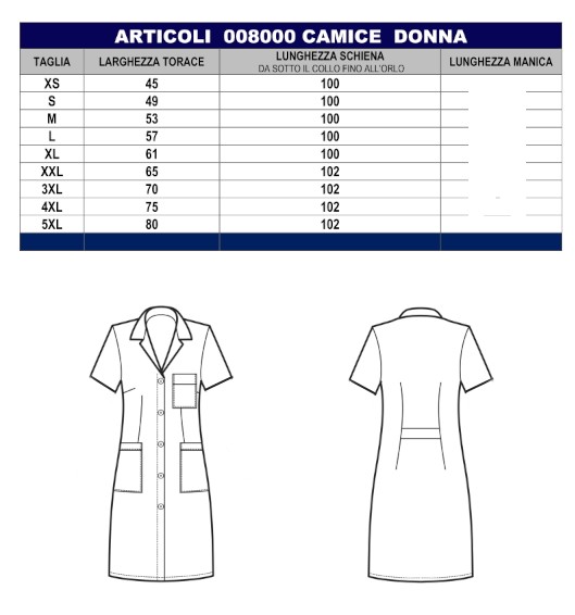 POSITANO camice da donna leggero con davantivo M/C - immagine 5