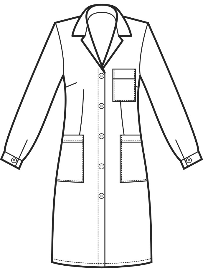 Camice da Donna Slim Super Leggero a Manica Lunga Per Colf o Imprese di Pulizie - immagine 6