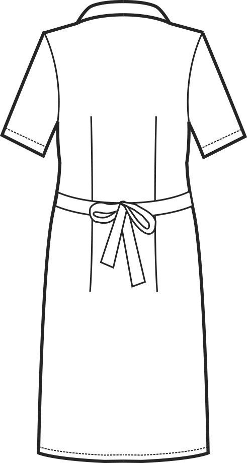 Camice Donna Molto Leggero Manica Corta Con Davantino per Lavoro Generico - immagine 7