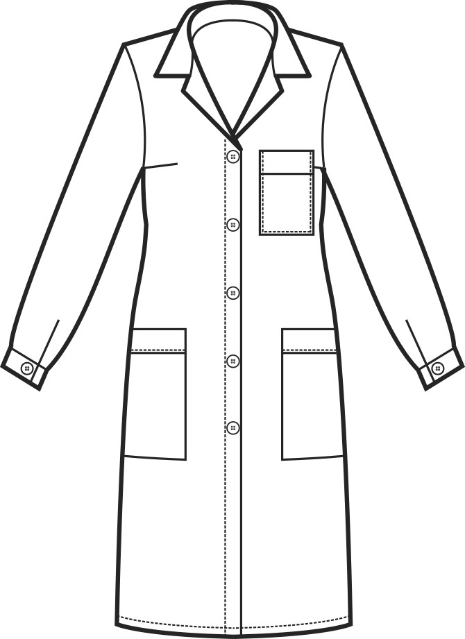 Camice Donna Bianco + Riga Rossa Aperto Per alimentari Pasticcerie Panifici Leggero - immagine 4