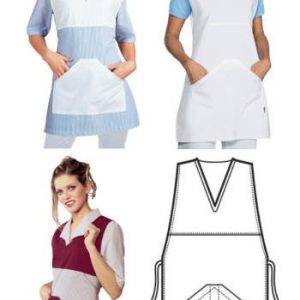 010000 Poncho da donna in cotone rigato